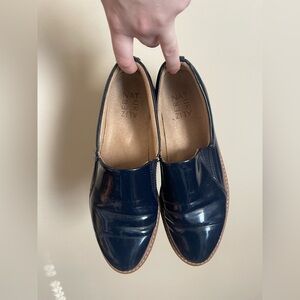 Naturalizer Navy Patent Leather Loafers